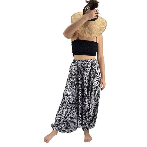 Apau ~ Gender Fluid Alladin Gypsy Shibori Tie Dyed Rayon Pants - Picture 10 of 15